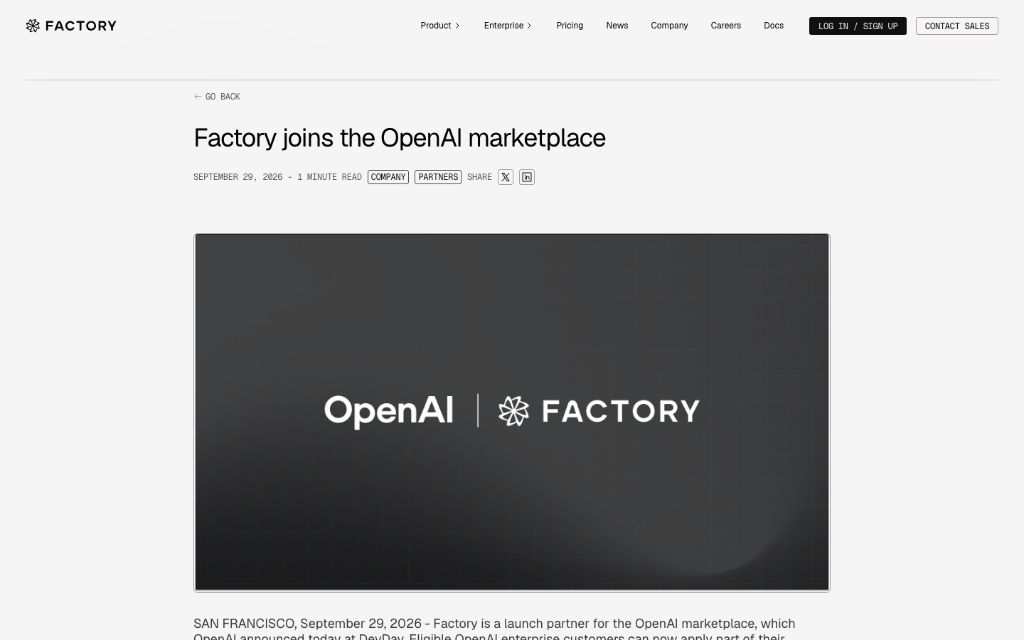 OpenAI DevDay Recap 官方配图；Runway、ElevenLabs、Factory 官方公告原页