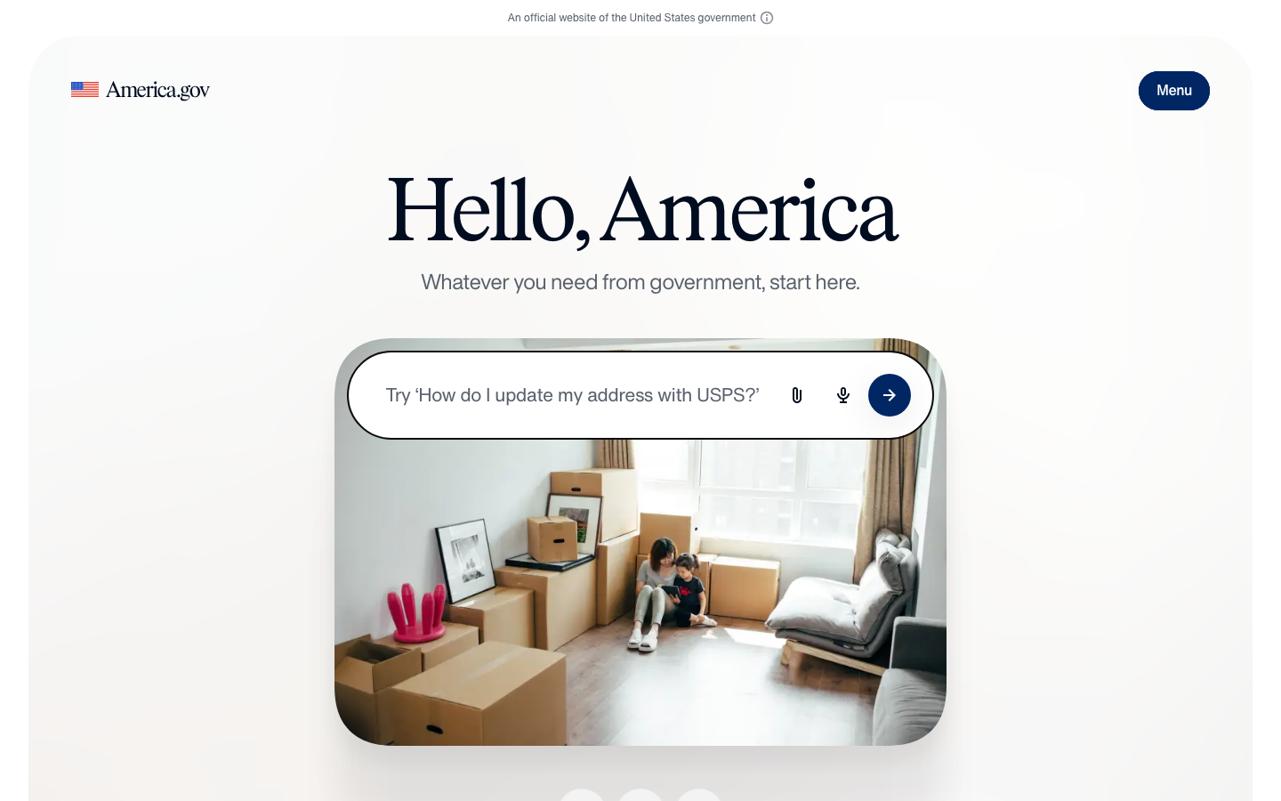 America.gov 首页原页；CNBC、谷歌博客、TechCrunch 原页