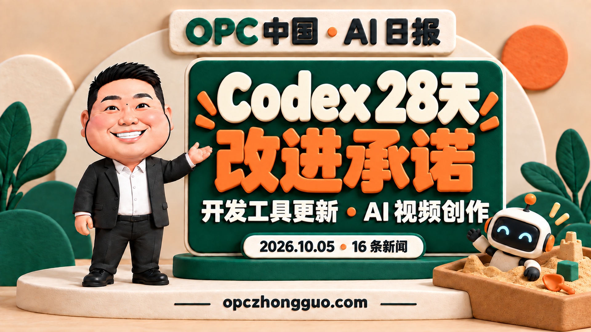 酷恩02与Codex 28天改进承诺标题,2026年10月5日16条新闻