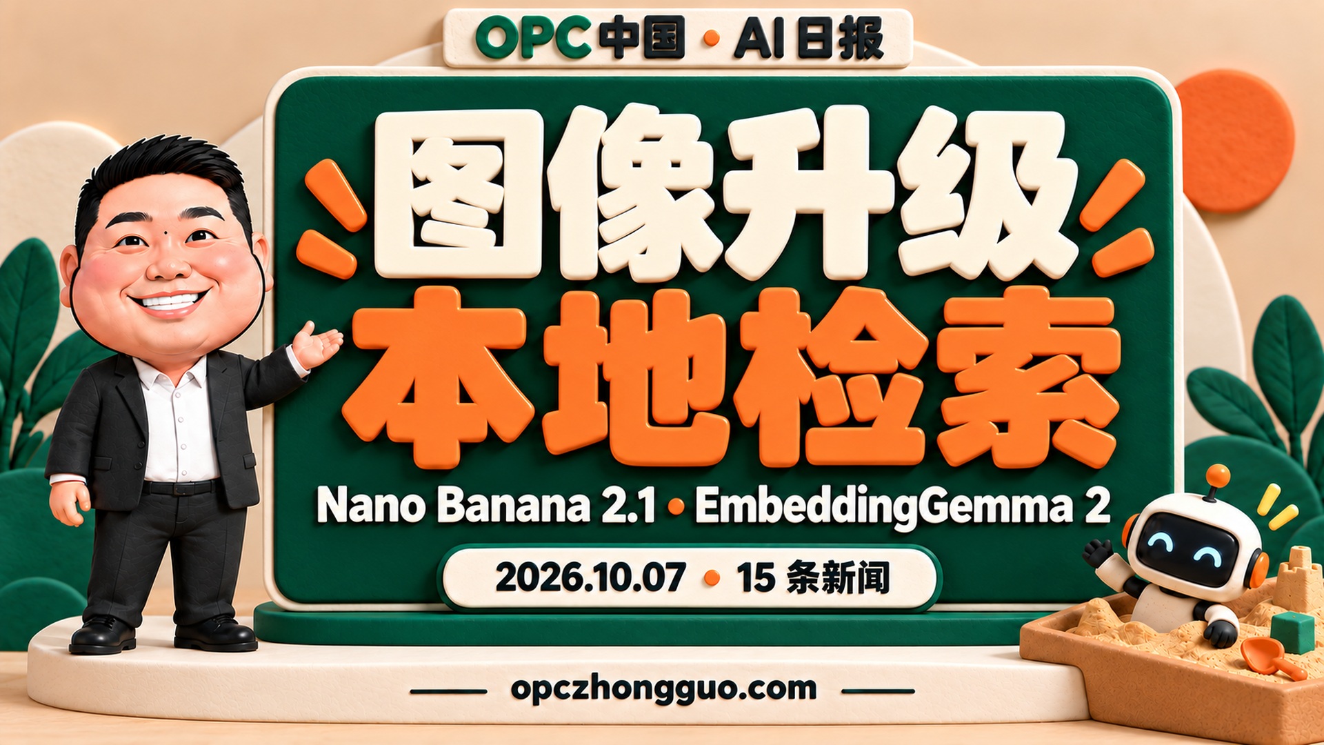 2026年10月7日OPC中国AI日报15条新闻：酷恩02形象，图像升级与本地检索