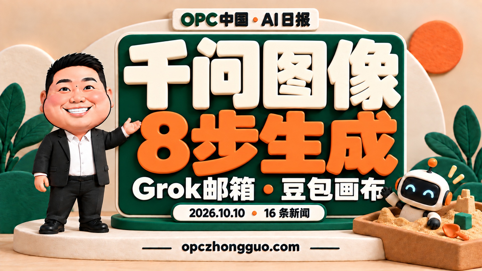 2026年10月10日16条AI新闻,酷恩02与千问图像8步生成标题