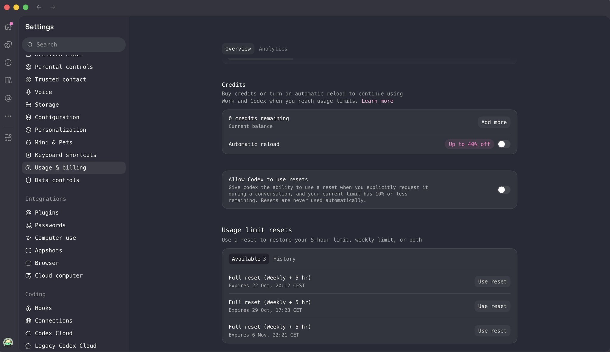 TestingCatalog 展示的 Codex 设置原始截图